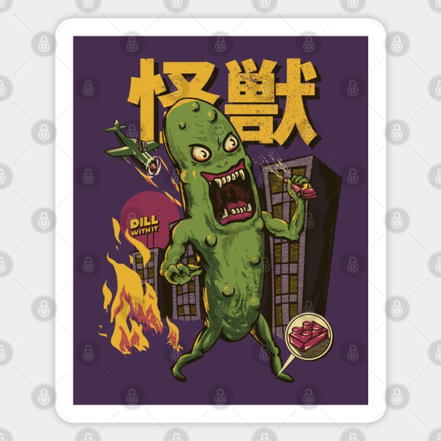 Dill with It - Kaiju Pickle got in Trouble Magnet by anycolordesigns